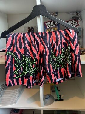 Neon Zebra Print kill crew mai tai style shorts